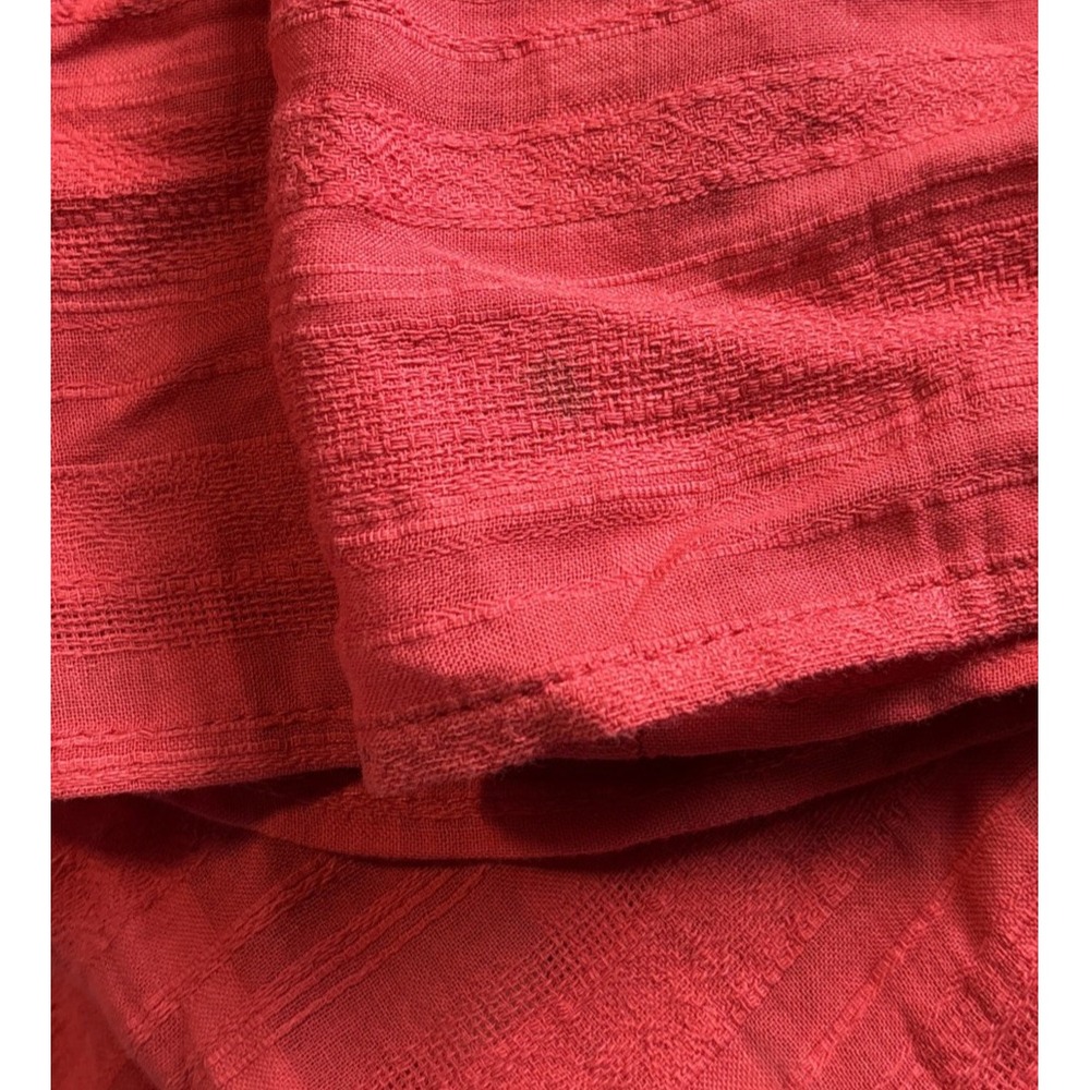 New flowy Medium Red Short Sleeve Knee Length Tiered Dress Womens Knox Rose - Picture 10 of 11